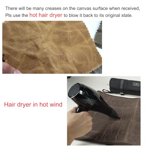 Premium 16 OZ Waxed Canvas Duck Fabric by The Yard – Durable Water-Repellent 100% Cotton Upholstery in Rich Tan for Crafts and Outdoor Gear 3 Premium 16 OZ Waxed Canvas Duck Fabric by The Yard – Durable Water-Repellent 100% Cotton Upholstery in Rich Tan for Crafts and Outdoor Gear - Image 2