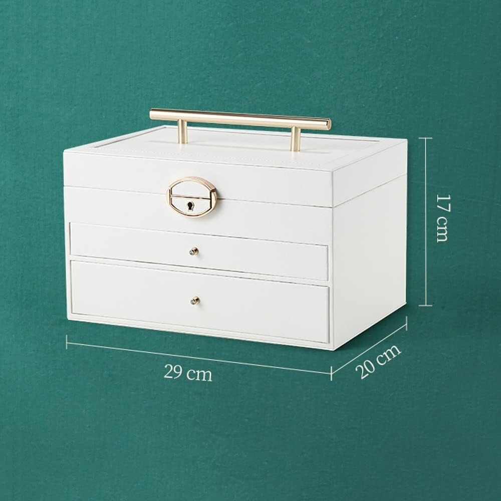 schmuckkästchen Schmuckkästchen-Organizer mit Glasdeckel, 3-lagig