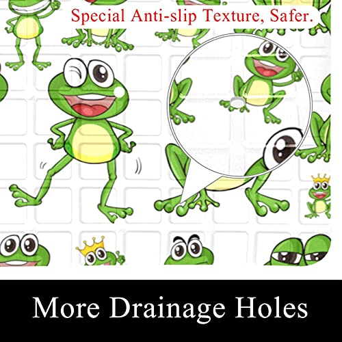 Tapis de douche antidérapant avec ventouses de fixation et trous de drainage - 3