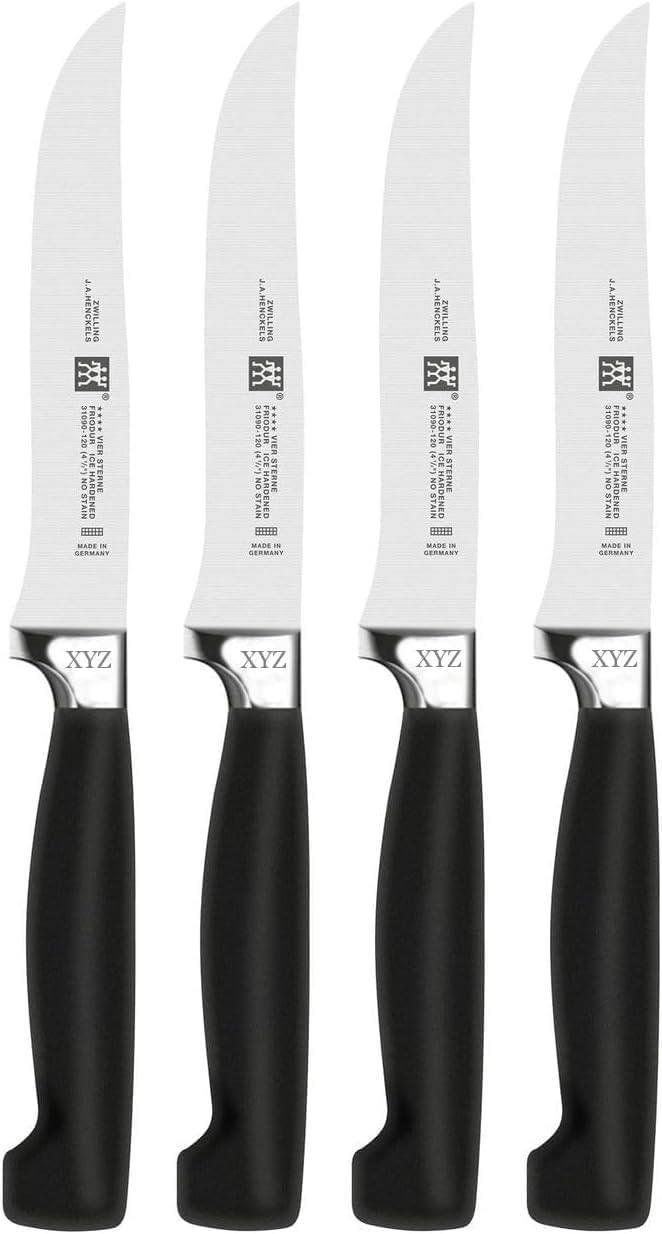 Set Cuchillos Carne 4 Piezas Personalizado Grabado