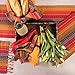 COTTON CRAFT Salsa Stripe Cloth Napkins - 12 Pack - Luncheon Brunch Dinner Table Napkins - 100% Cotton Everyday Harvest Autumn Fall Orange Holiday - Reusable Washable Absorbent - 17x17- Red Rust Multi
