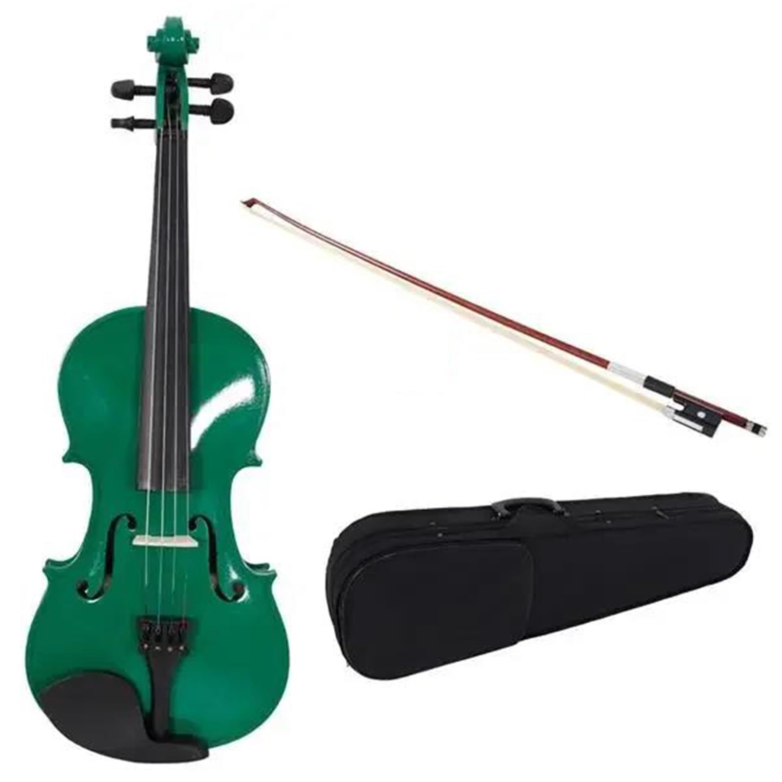 Questo Violino Acustico 4/4 Verde Con Accessori È Perfetto Per Principianti E Amatori. Violino