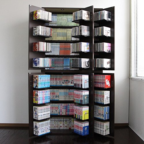 収納ラックDVDラック CD・コミック書棚ストッカー収納庫 オークス CDラック DVDラック 大容量 コミック収納 本収納 CD