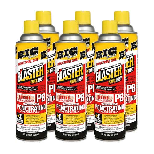 PB Blaster Penetrating Oil Spray Big Shot 18 oz Aerosol Cans (6-Pack) Rust Remover & Bolt Loosener for Stuck Nuts Bolts & Rusted Parts Penetrating Catalyst for Automotive & Mechanical Use