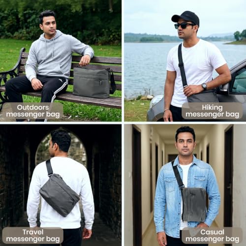 Image of GUSTAVE Sling Bag for Men And Women, Small Crossbody Bags for Men Oxford Cloth Waterproof Lightweight Side Bag Shoulder Bag Men for Outdoors Traveling Casual