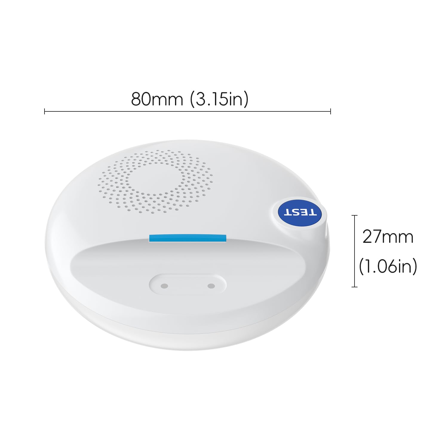 WLAN-Wasserleck-Detektor, intelligenter Wassersensor Alarm App-Benachrichtigungen, 100 dB einstellbarer Alarmton, kabelloser Wasserleck-Detektor für Zuhause