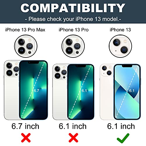 Coolden For Iphone 13 Hybrid Clear Phone Case, Heavy Duty Protective Dual Layer Shockproof Case With Hard Pc Bumper Soft Tpu Back For Iphone 13 6.1 Inch Transparent #TOP6