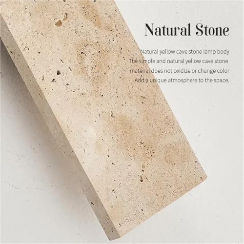Aplique de pared LED de piedra natural de 42cm para una iluminación de diseño interior 7