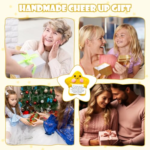 SPERMUOY Emotional Support Kuscheltier,Glücksbringer Pocket Hug Sterne Mutmacher Geschenk Sterne Kuscheltier Positive Geschenke für Freunde und Eltern