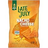 LATE JULY Snacks Nacho Cheese Tortilla Chips, 6 Oz Bag