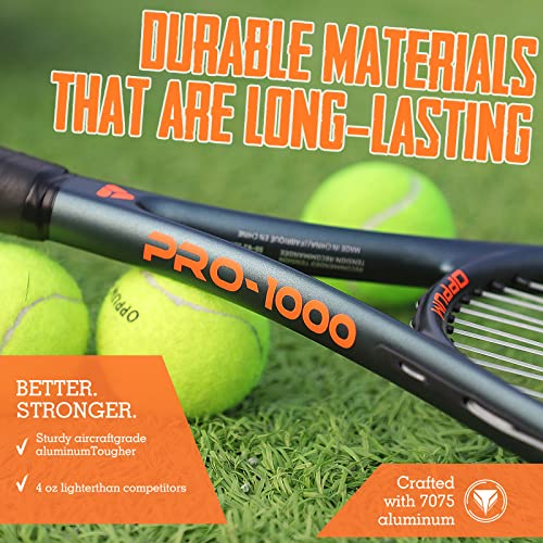 Oppum 27 Inch Pro Tennis Racket For Adults Student Women And Men Rackets Training Tennis Racquet,Super Lightweight Easy Control Racket With Carry Bag (Jile-2Pcs(Yellow+Red)) #TOP1