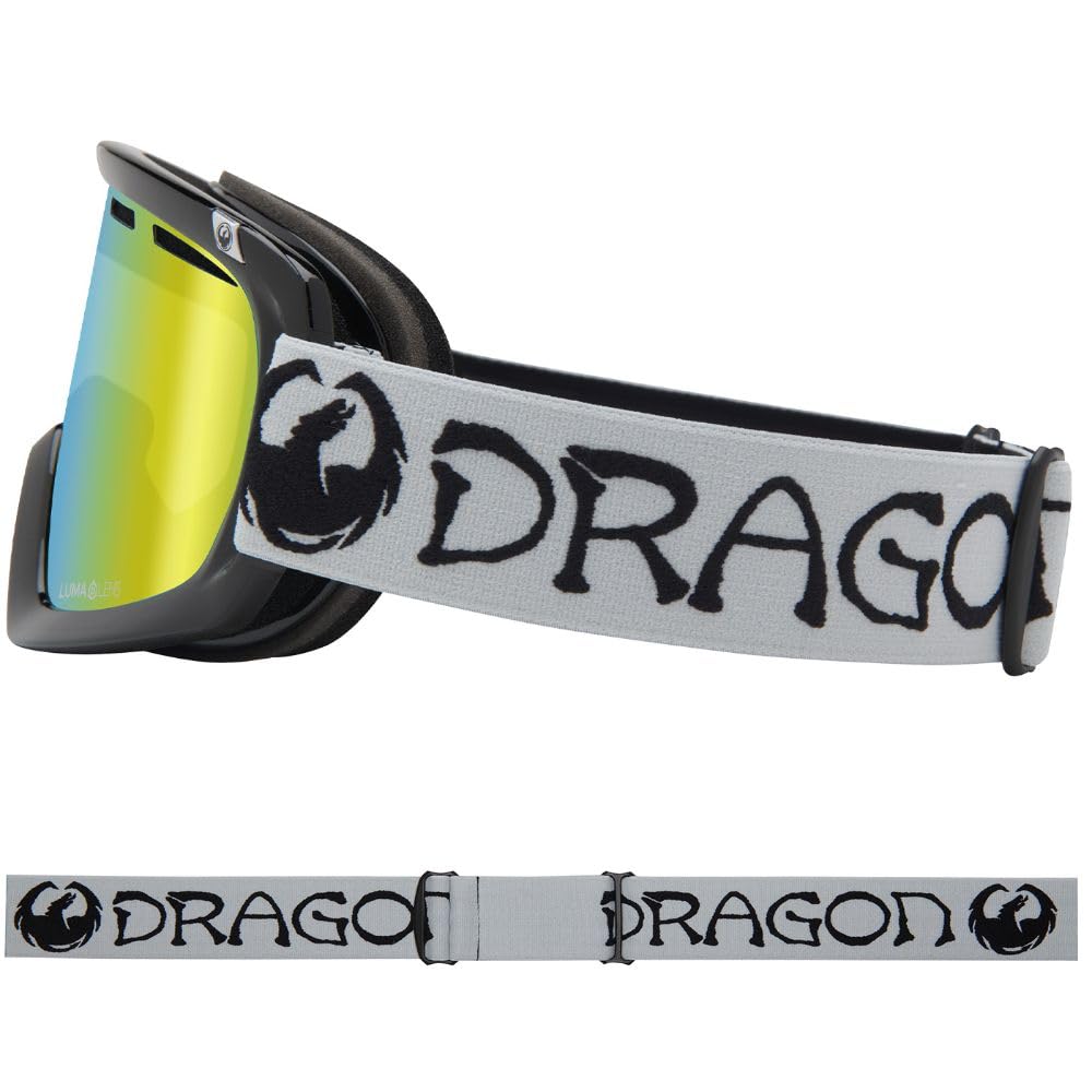 Dragon D1 OTG - Occhiali da neve unisex, colore: Grigio classico, oro ionizzato e rosa chiaro