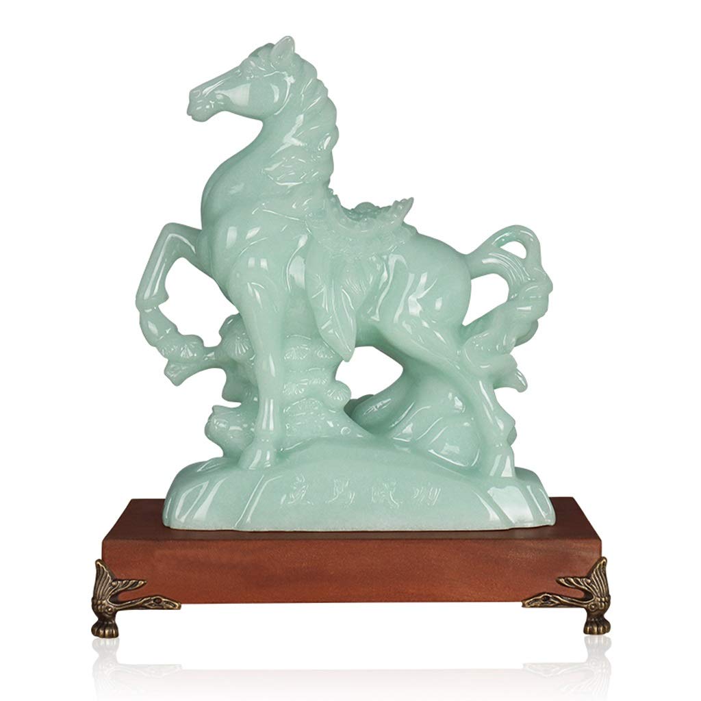For escritorio, oficina, hogar, familia, colección de adornos abstractos, regalos, figuras, estatuas de regalo artísticas for decoración del hogar, estatuas de Buda, adornos de caballos del zodíaco ch