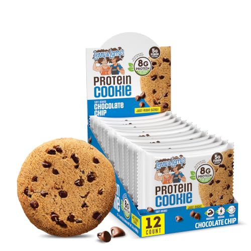 Image of Lenny & Larry's Protein Cookie, Chocolate Chip - High Protein Snacks with 8g Plant Protein, 5g Fiber, Soft-Baked, Vegan, Non-GMO | 2oz, Pack of 12