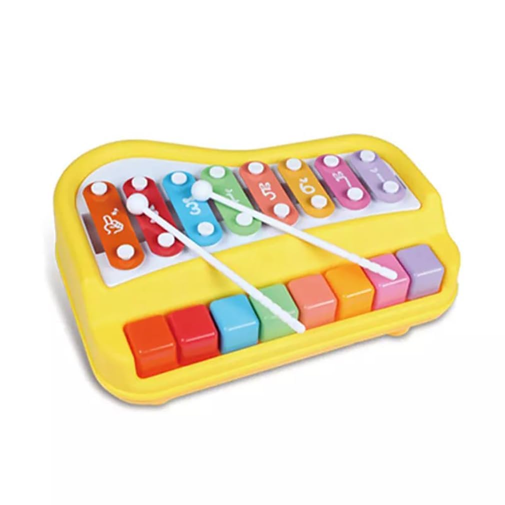 M-ALIVE 2-in-1 Kids 8 Key Piano and Xylophone Musical Toy, Educational Musical Instrument, Multicolour, 14 x 12 x 9 cm-image-15