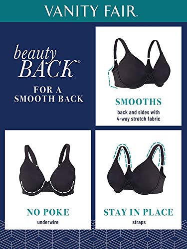 Image of Vanity Fair Womens Beauty Back Full Figure Underwire Bra (76380-fashion Colors) Bra