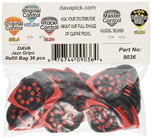 DAVA »Jazz Grips Delrin« Médiators Pour Guitare – Refill Bag Avec 36 Pièces rouge 9036 - Les Beatles, Paul McCartney, John Lennon, RIngo Starr, George Harrison DAVA »Jazz Grips Delrin« Médiators Pour Guitare - Refill Bag Avec 36 Pièces rouge 9036 – Image 3