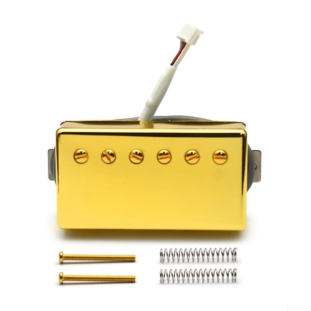 Alnico II - Pickup per chitarra elettrica, alloggiamento magnetico in ottone, 5 pin, schermatura senza rumore, argento, 7 x 3,9 cm (oro 57+ (8,5 K))