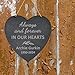 Personalized Memorial Stone Plaque, Engraved Weatherproof Hanging Sign for Loved Ones, Father Mother Grave Decoration, Durable Garden Tribute (We Love You With All Our Hearts)