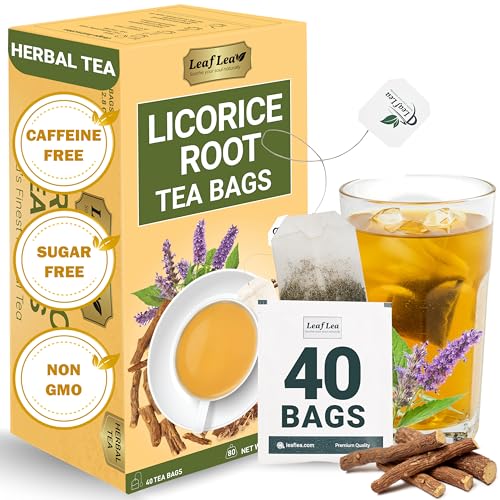 LeafLea 40 Premium Licorice Root Tea Bags
