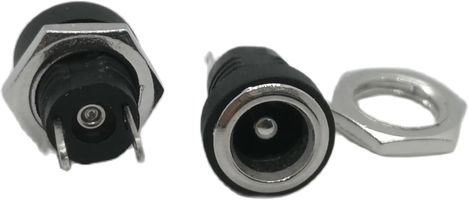 5/10Pcs 3.5 * 1.3mm DC022B PCB Panel Mount Female Jack Connector 3.5x1.3mm 3A 12V DC Power Supply Charging Socket 2 Leg Terminals(50Pcs 3.5x1.3mm)