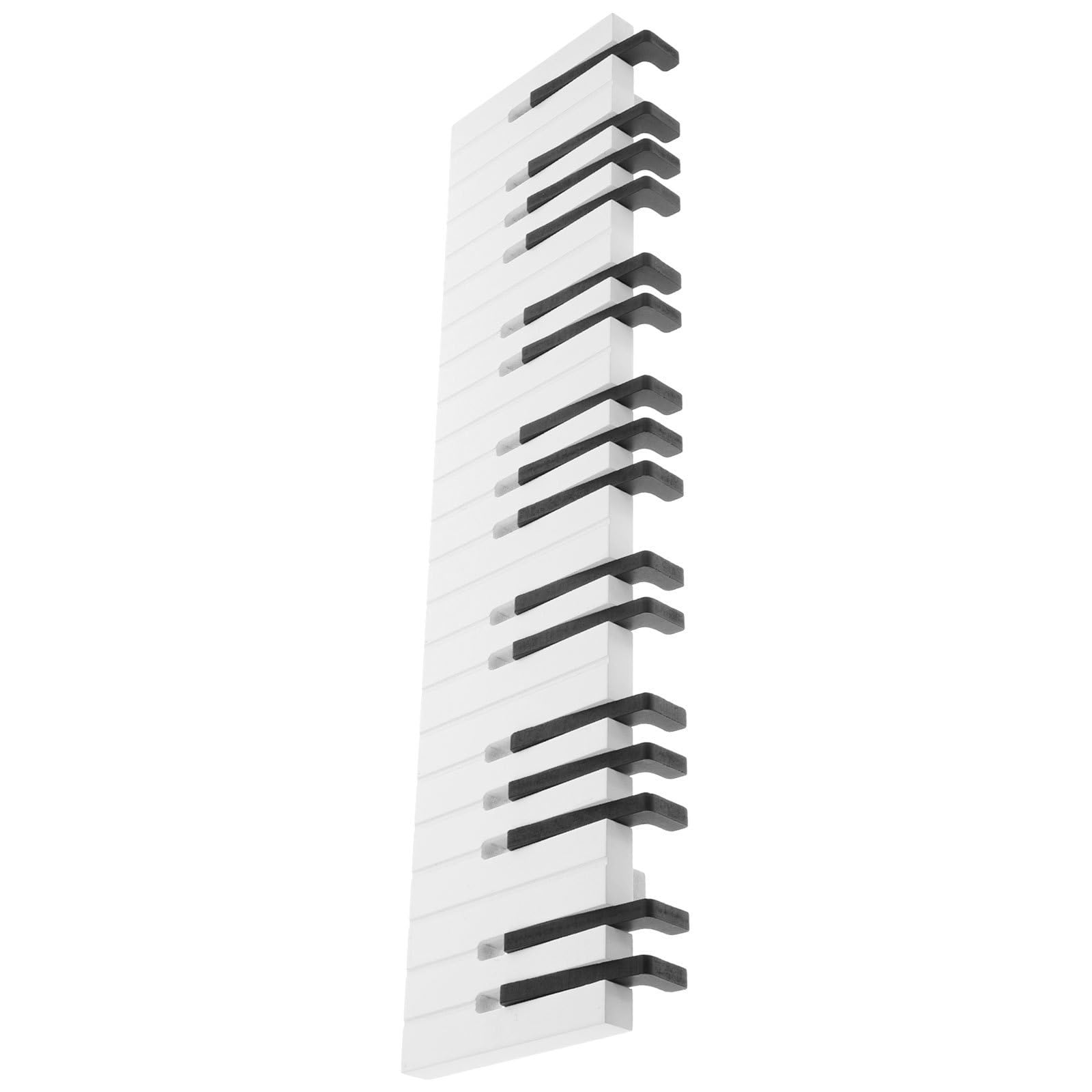 Appendiabiti 58cm in Legno Nero con 16 Ganci da Muro