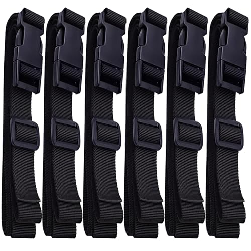 Adjustable Boat Cover Straps with Quick Release Buckles Heavy Duty Boat Cover Tie Down Utility Straps Webbing Tightening Straps Suspenders Belt for Securing 6 Pcs