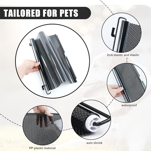 Absperrgitter Hund Absperrgitter Hundegitter Wohnung,Versenkbares Kleintiergehege zur Sicherheit von Haustieren Netz zur Verletzungsprävention, Höhe 40CM Frei Versenkbar 125 cm, PVC (Thermoplast)