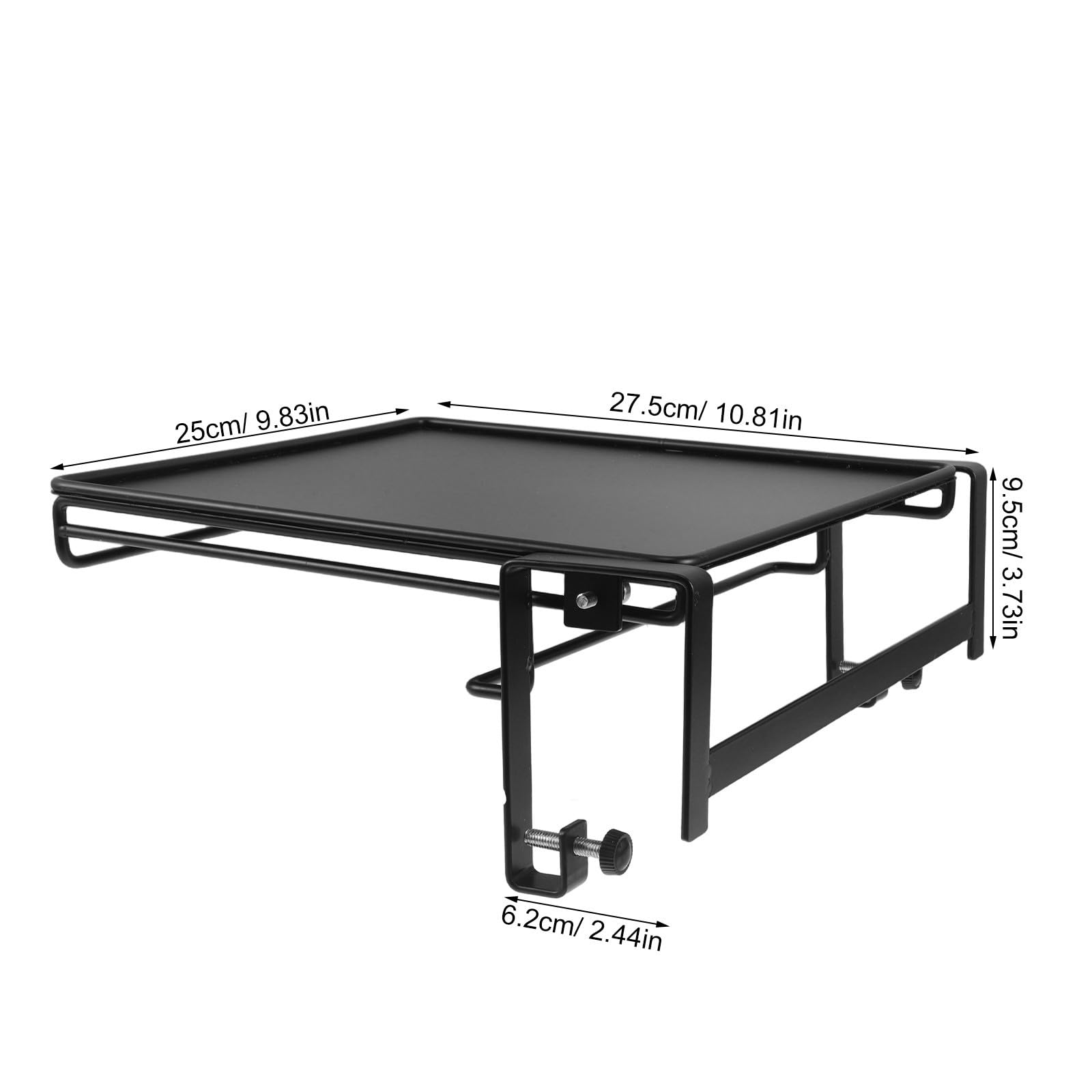 BETOOKY Étagère de Rangement Suspendue Pliable sans Perçage en Acier Carbone Noir, Gain de Place Dimensions 27,5x25x3,5cm Cuisine et Salle de Bain Adaptée pour Tiroirs et Garde-Manger