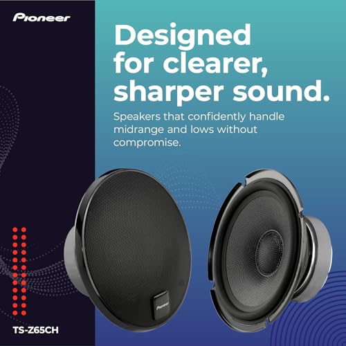 Image of Pioneer Z-Series TS-Z65CH 6.5 inch 2-Way Speakers (Pair) - 330W Max, Crisp Highs + Clear Vocals, Audiophile upgrade, add an amplifier for optimal performance