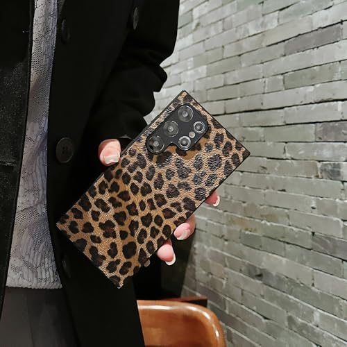 PAIXIKYZ Compatible con Samsung Galaxy S20 Ultra Funda TPU de Leopardo Marrón