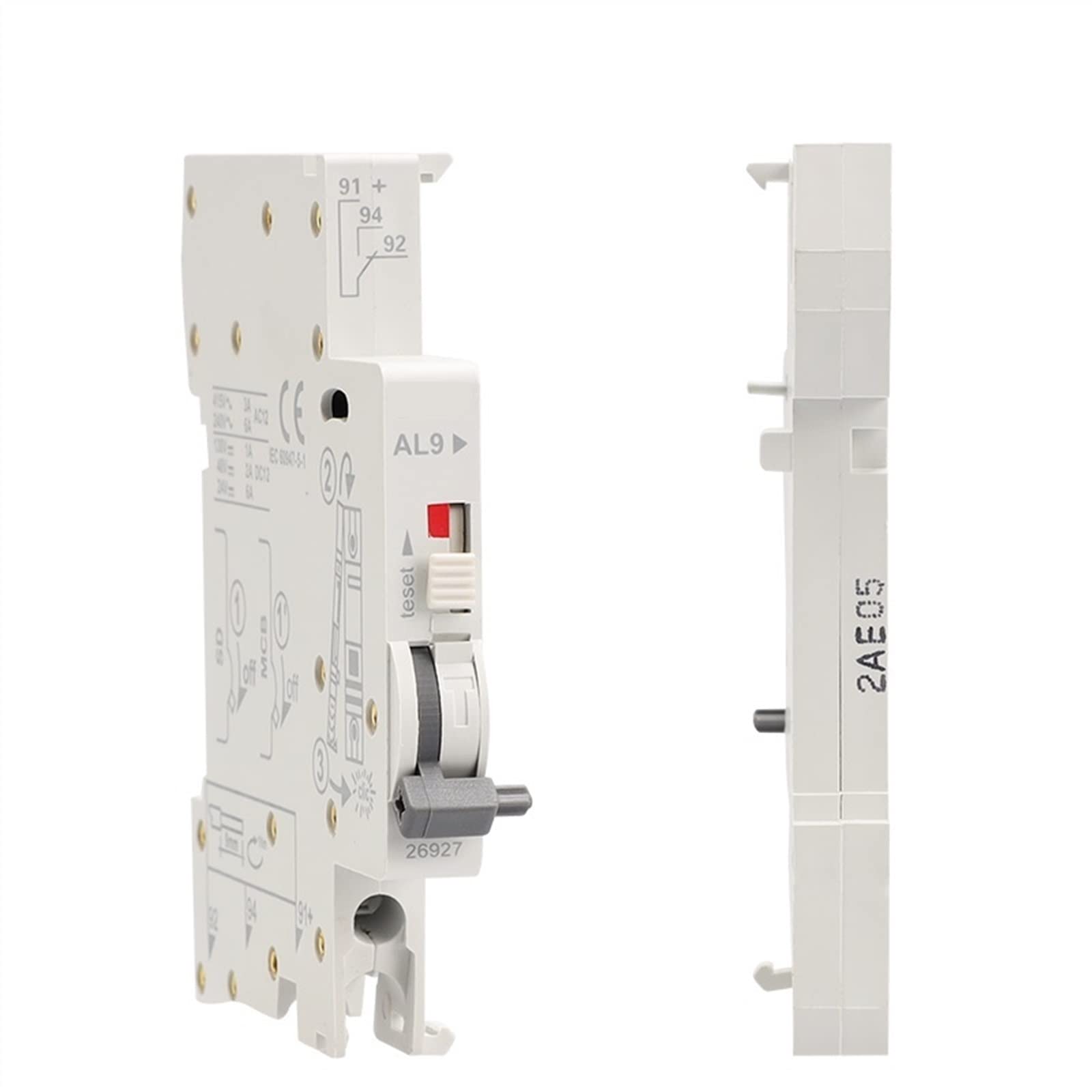 FEDIMA GYM9 1A-63A Contatto ausiliario MCB Contatto ausiliario for Interruttore magnetotermico C65N di Accessorio SD ausiliario 1 Pezzo (Size : AL9-SD Alarm)