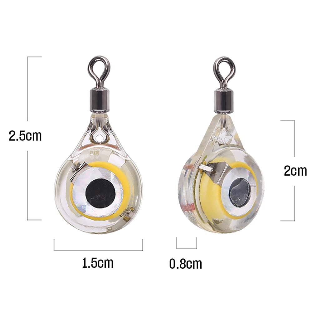 3Pcs Pesce Deep Drop Underwater LED Lure Light Flash Lamp Underwater Esche Luminose Esche da Pesca Squid Bass Spoon Attrezzatura da Pesca Grande Luce