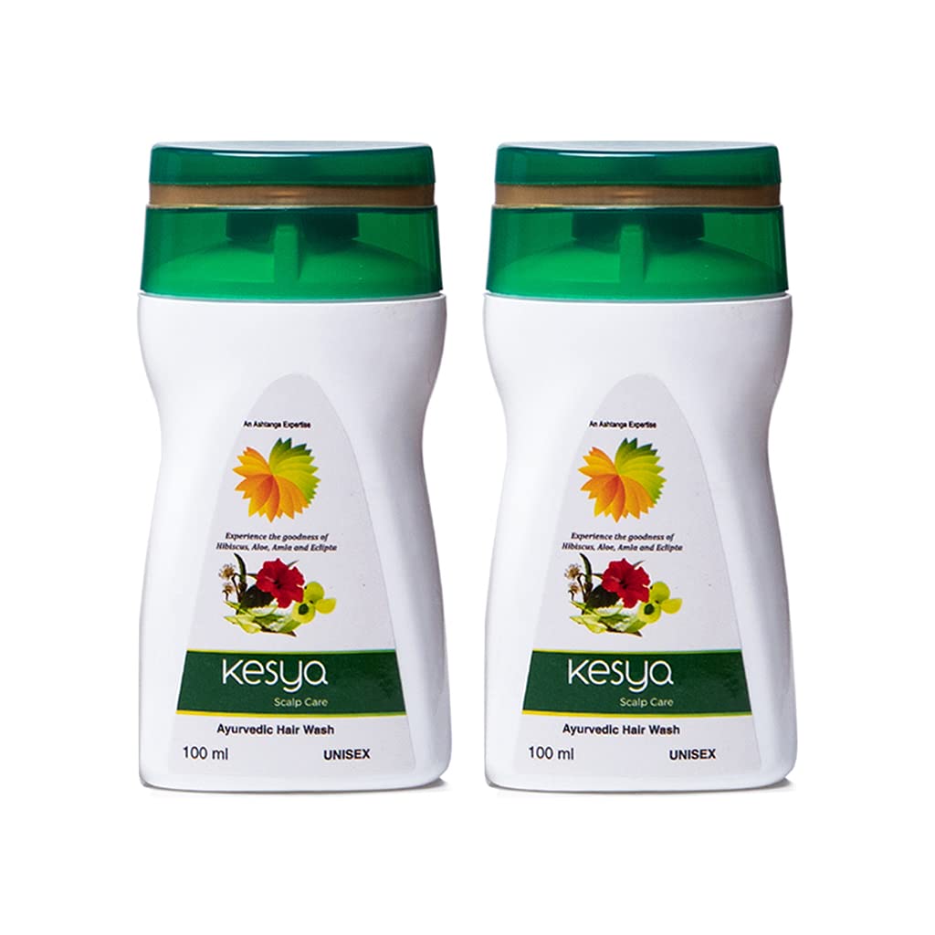Ashtanga K.S.Varier's Kesya Scalp Care Ayurvedic Hair Wash - Hairfall Control - 100 ml (Pack of 2)