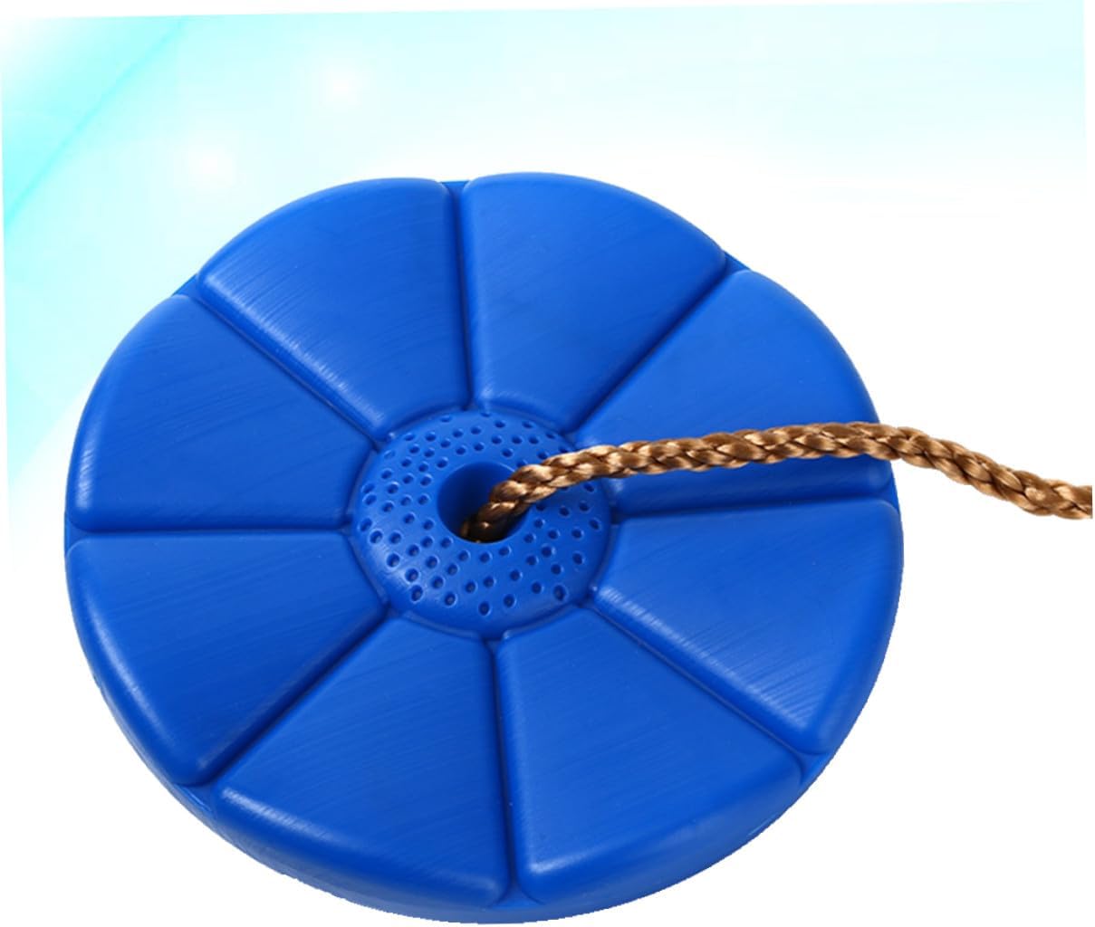 GARVALON Octagonal Disc Swing Seat for Blue Plastic Outdoor Tree Swing with Rope 60kg Load Capacity Backyard Play Set Attachment