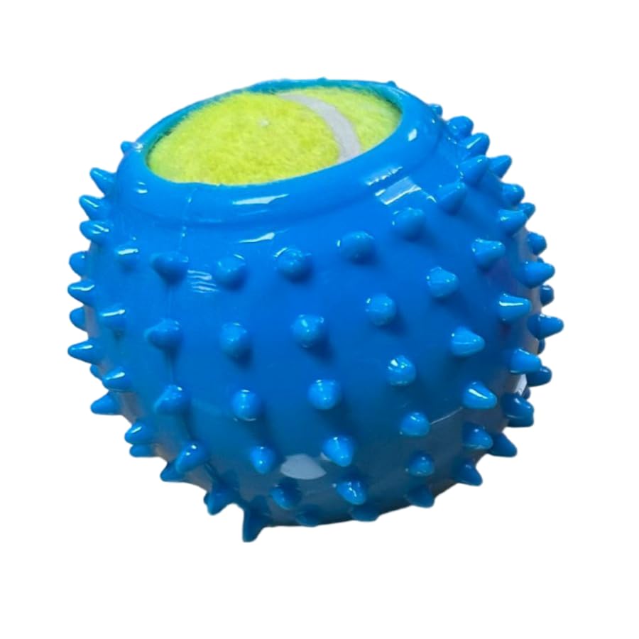 Dog Trust chew Toys for Aggressive chewers | Dental Cleaning Non-Toxic Soft Natural Rubber Toy | Cute Crystal and Spiked Toy for Dogs (Ball Shape) Spiked Rubber with cosco (B0CP9KRGDJ) Amazon Price History, Amazon Price Tracker