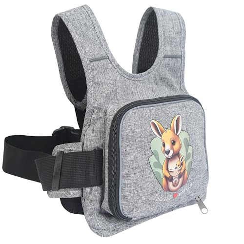 Image of Little Lock Kids Bike Safety Belt - Secure, Comfy & Easy-to-Use Harness for Two-Wheelers | Perfect for Bikes & Scooters | Ride Safe with Confidence (Grey)