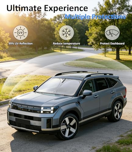 Image of Windshield Sun Shade Custom Fit for Hyundai Santa Fe 2024-2026