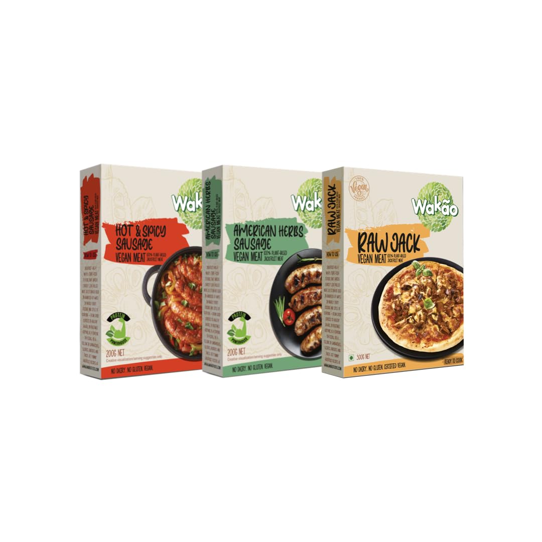 See full amazon price history chart for Wakao Combo Pack of 3 American Herbs Sausage, Hot & Spicy Sausage & Raw Jack Vegan Meat (100% Plant Based Rich Source of Fibre) Heat and Eat - 700g Wakao Combo Pack of 3 American Herbs Sausage, Hot & Spicy Sausage & Raw Jack Vegan Meat (100% Plant Based Rich Source of Fibre) Heat and Eat - 700g (B0C94RMDHM) Amazon Price History, Amazon Price Tracker