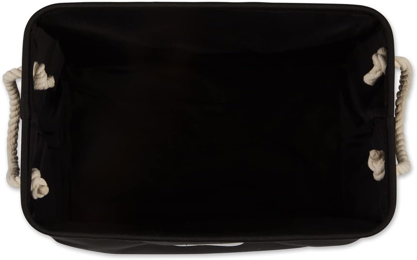 Bone Dry Pet Storage Collection Collapsible Bin, Black, Large Rectangle
