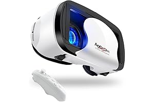 VR Headset with Controller and Adjustable 3D VR Glasses