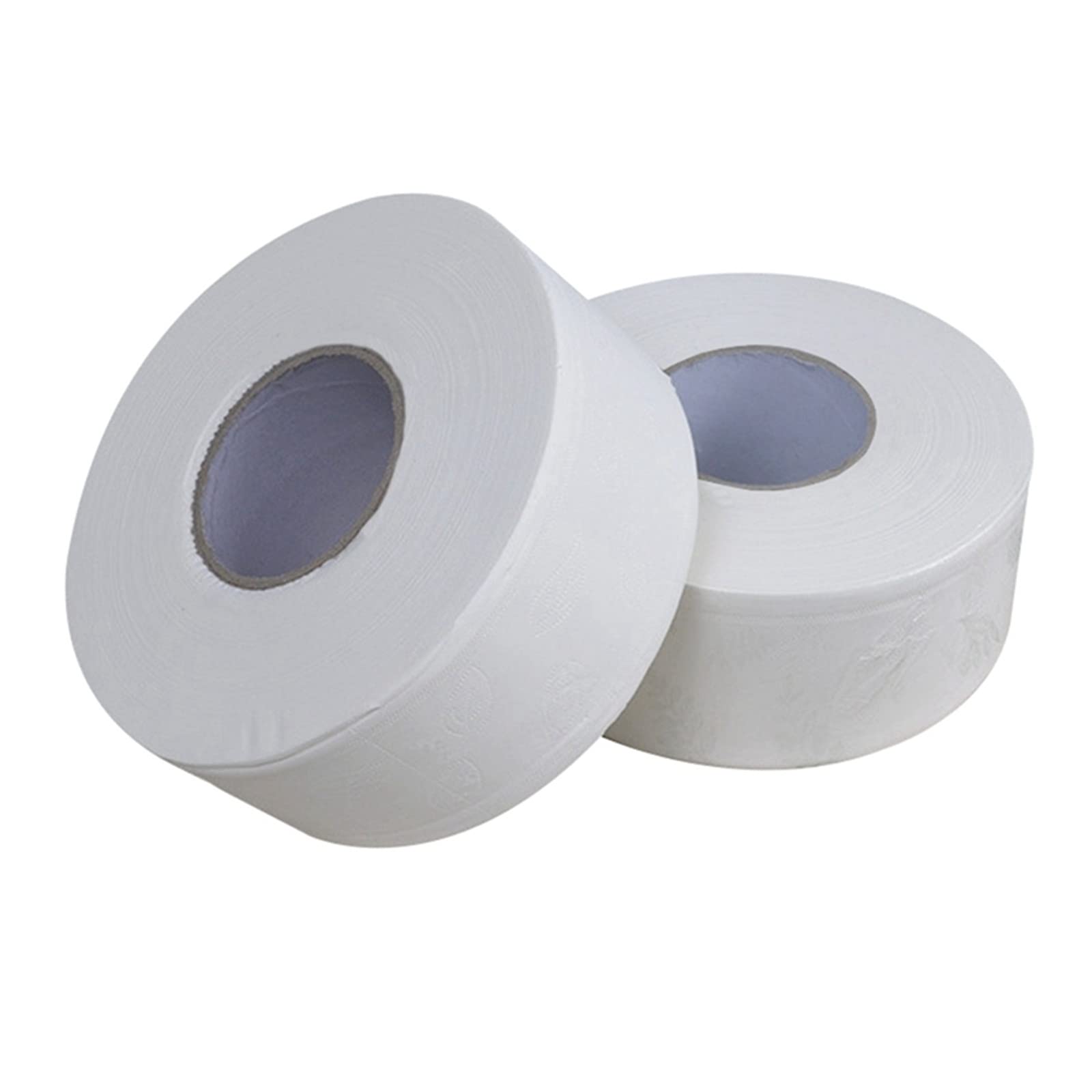 VSOLS Babor de baño de Rollo de Jumbo Grueso 4 Capas Blancas 2 Rollos de Papel higiénico. (Color : White)