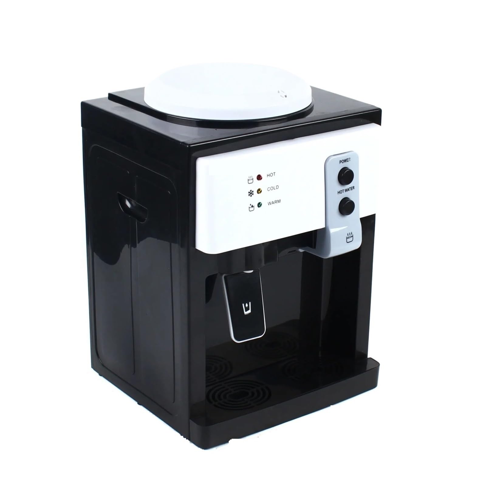 Eretyret White Electric Water Dispenser Desktop Drinking Fountain Cold & Hot Warm Cooler Heater Home Office Hostel Coffee Tea Bar Helper Quiet Operation(White)