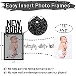 PartyHooman 1st Birthday Photo Banner for Baby - Newborn to 12 Months, First Birthday Decorations Girl or Boy Monthly Milestones Garland | 1 Year Old Party | Pre-strung With Pictures Frame (Black) - Image 4