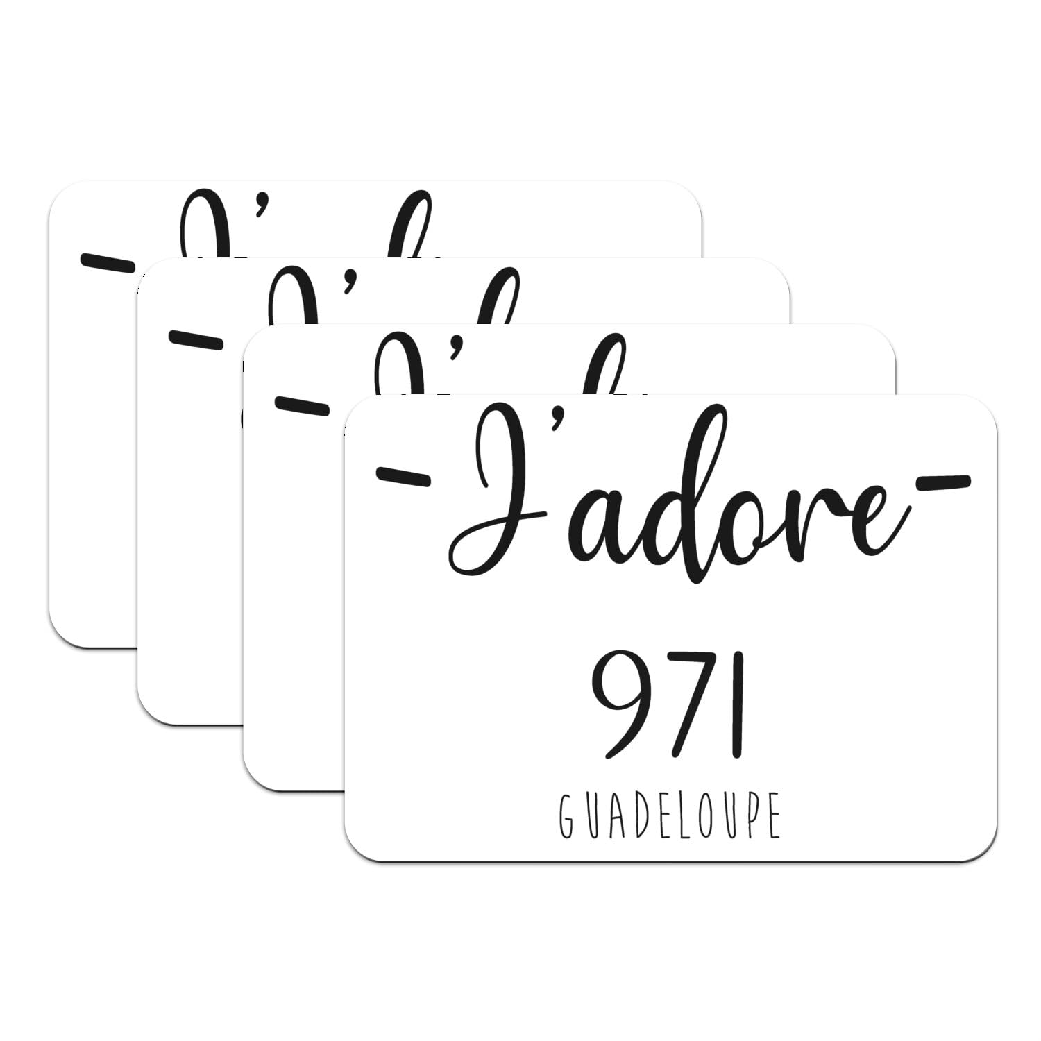 Sets de table Guadeloupe 971 pour vos repas antillais x4