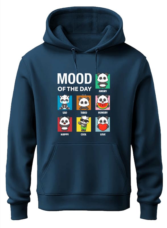Image of XENOVAURBAN Hoodies | Unisex Hoodie Sweatshirt Panda Printed MOOD1 - PAR