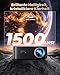 Beamer 4K [1500 ANSI|Google TV] FHD 1080P Beamer Heimkino 4K Unterstützt, Autofokus Auto Trapezkorrektur 30W Smart Tageslicht Projektor Offizielle Lizenz APPs WiFi6 Bluetooth für Home Outdoor
