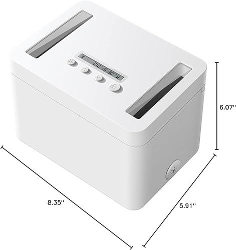 Miniatura 9 de Vaydeer Caja de bloqueo temporizada de metal, caja de bloqueo de tiempo con bloqueo para niños y pantalla LED, una vez bloqueada y sin anulación,
