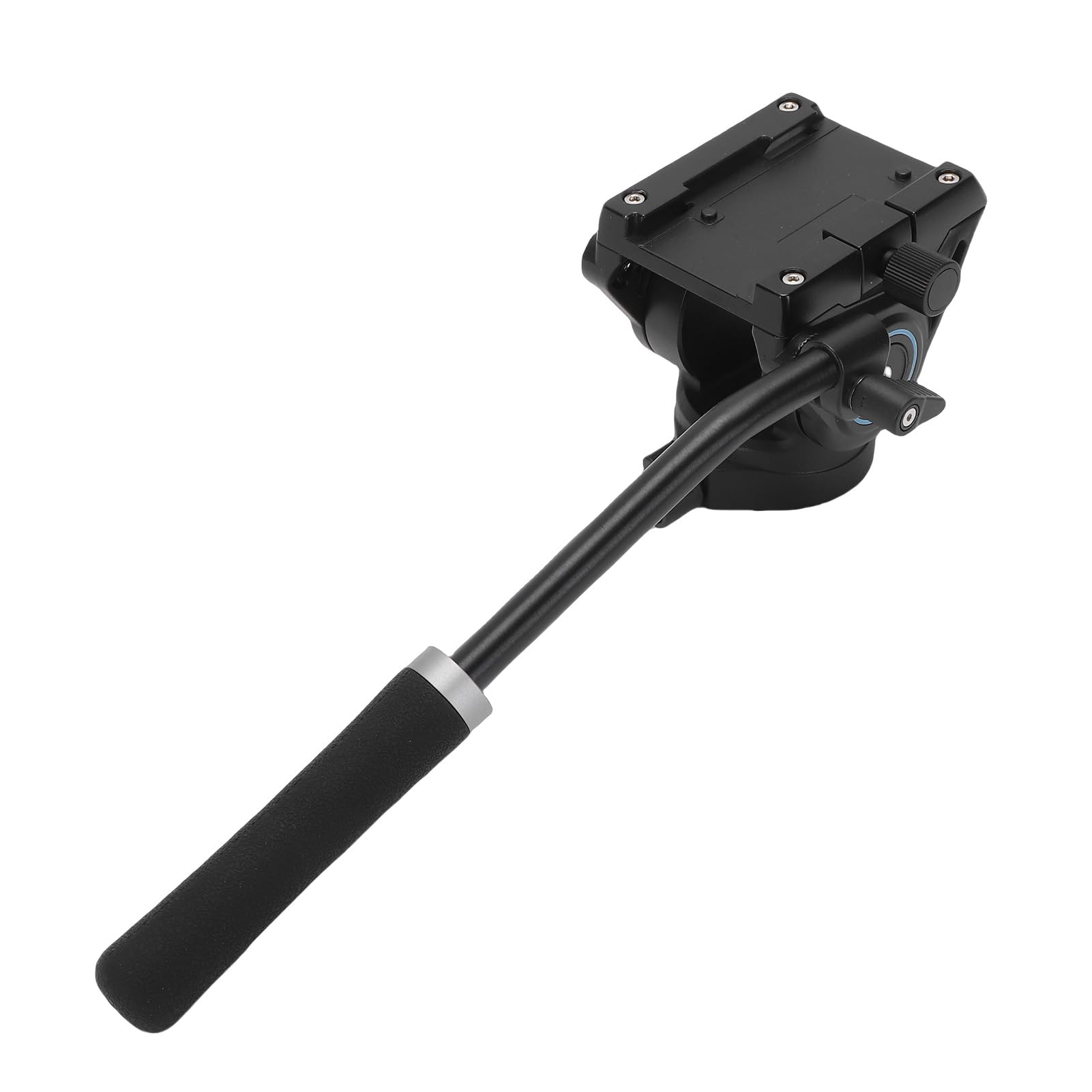 ASHATA Treppiede per Videocamera Testa con Trascinamento per Videocamere DSLR, Treppiede in Alluminio Resistente con Testa Panoramica, Ideale per la Fotografia di Vlogging