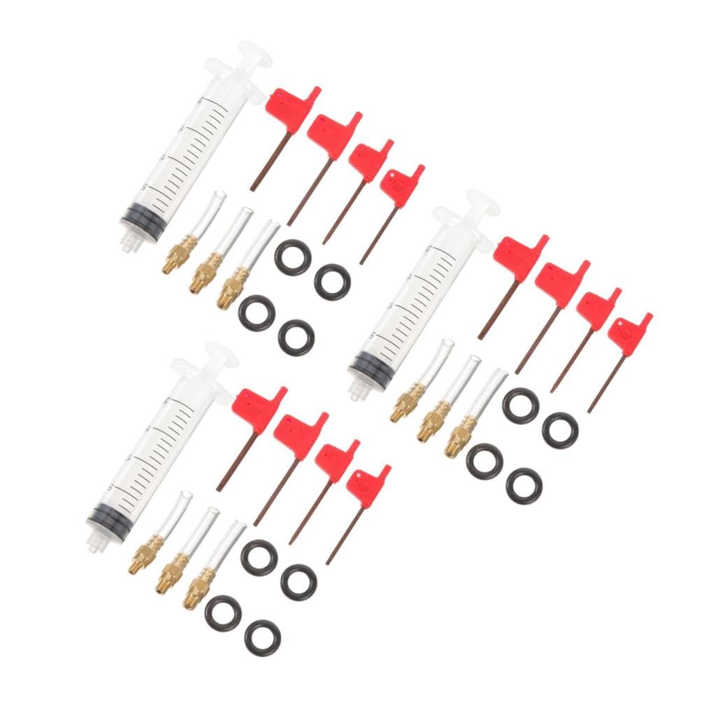 Abaodam 3 Ensembles Kit de Purge de Freins pour Vélo Outil Portable de Réparation Freins avec Injection Huile